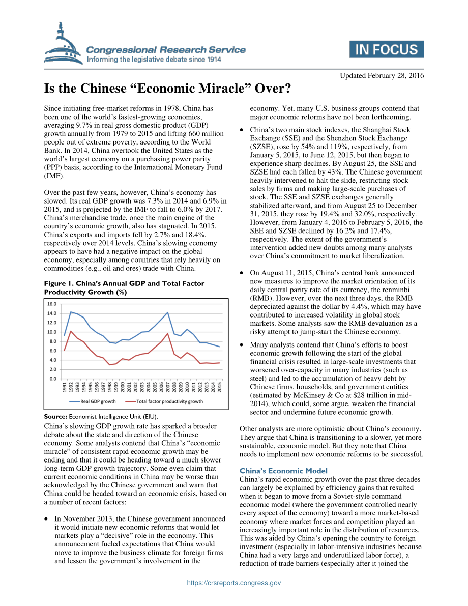 [20160228]IF10313_中国的“经济奇迹”结束了吗？.pdf_第1页