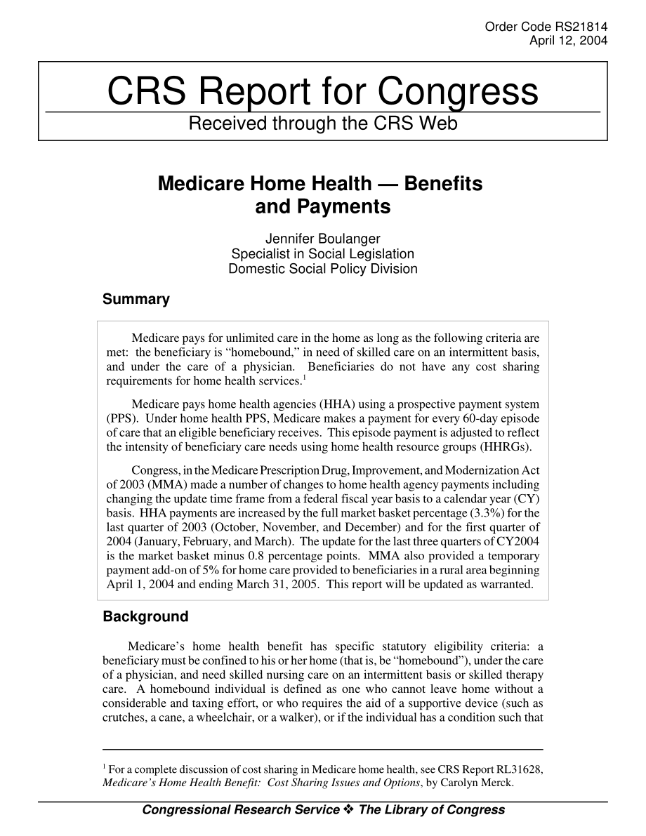 [20040412]RS21814_医疗保险家庭健康-福利和付款.pdf_第1页