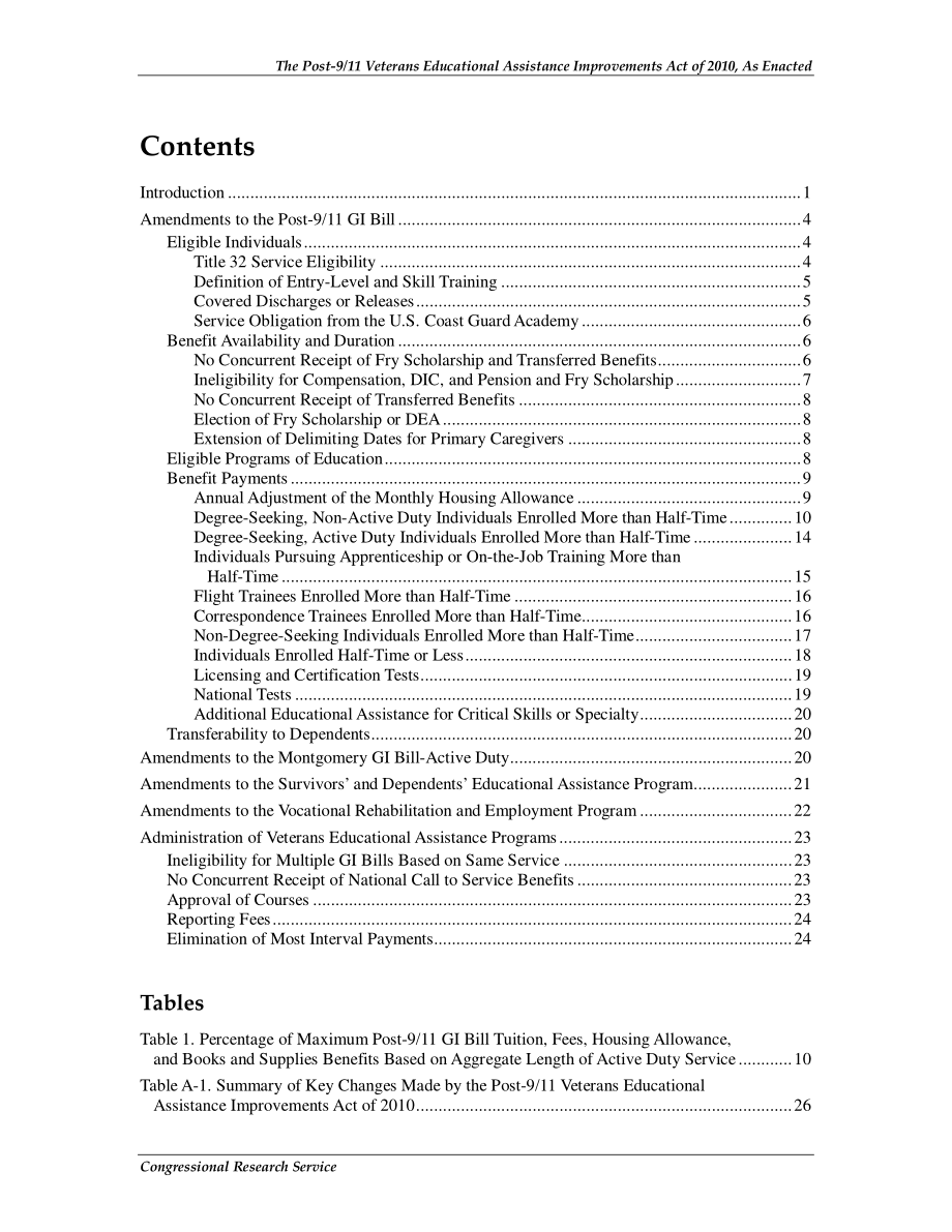 [20110131]R41620_颁布的2010年9.11后退伍军人教育援助改善法案.pdf_第3页