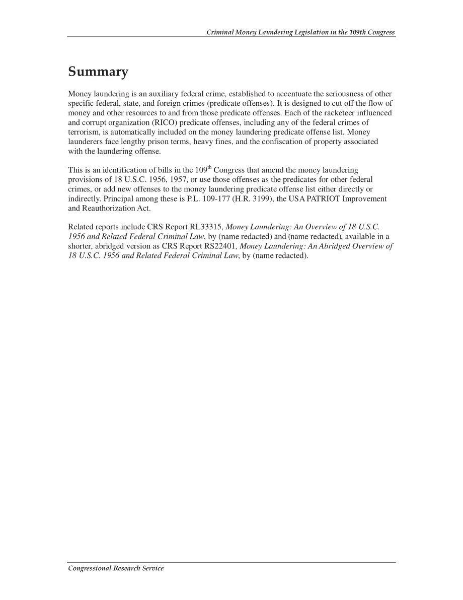 [20061211]RS22400_第109届国会的洗钱犯罪立法.pdf_第2页