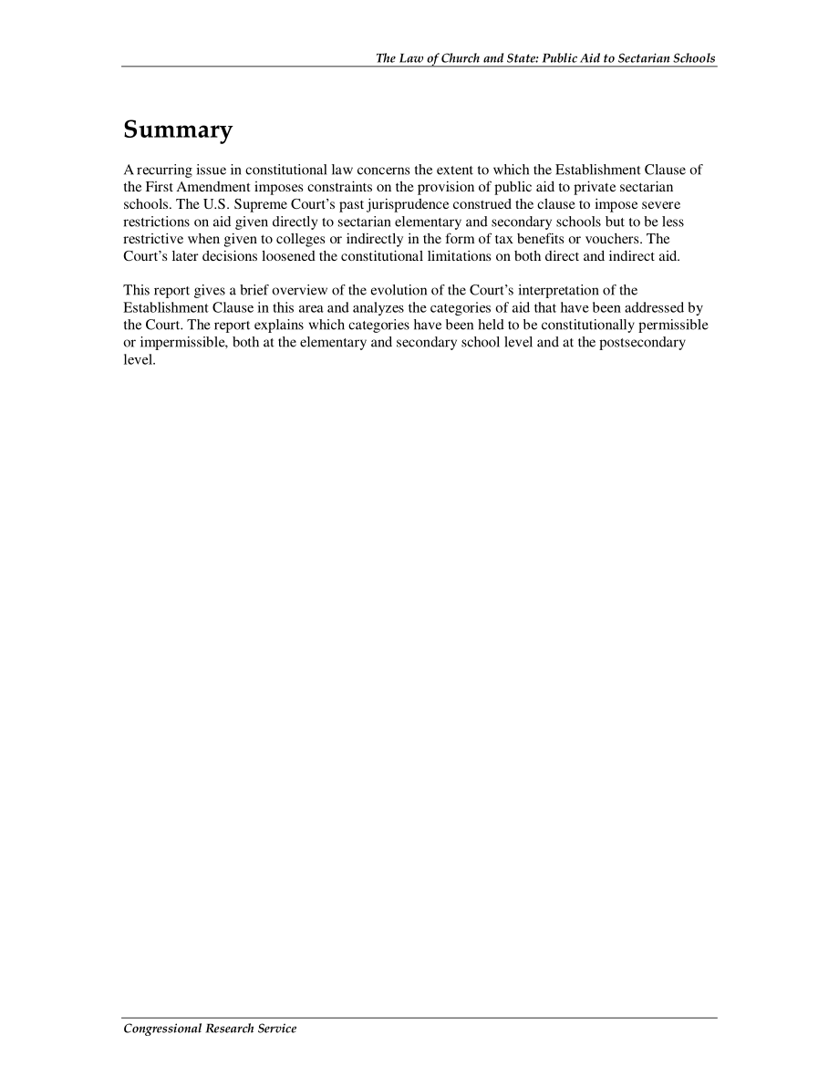 [20110405]R40195_教会和国家法律：对教派学校的公共援助.pdf_第2页