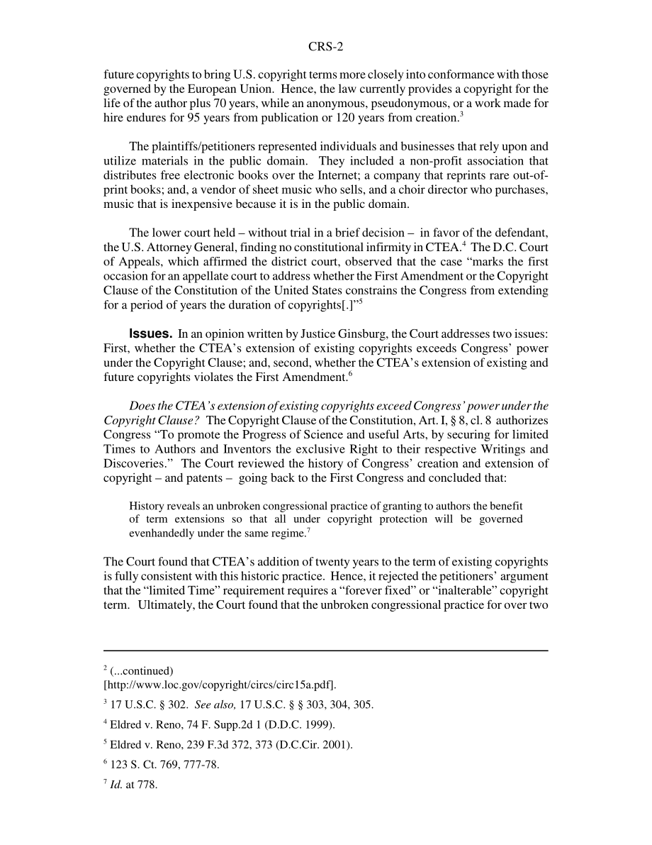 [20030214]RS21179_版权期限延长：埃尔德雷德诉阿什克罗夫特.pdf_第2页