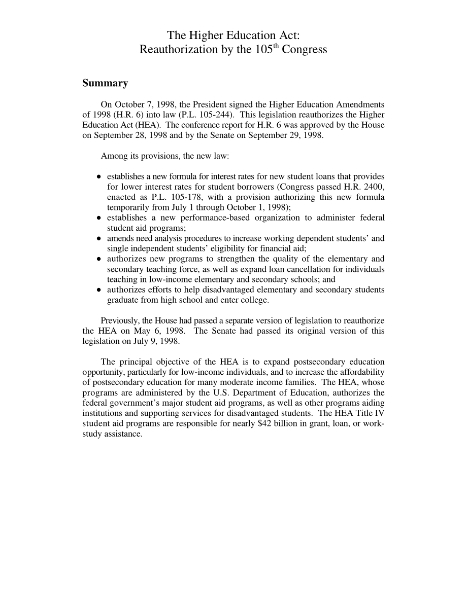 [19990202]RL30063_《高等教育法》：第105届国会重新授权.pdf_第3页