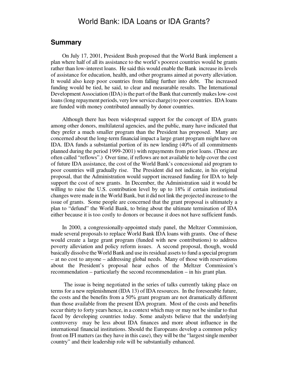 [20020208]RL31136_世界银行：IDA贷款还是IDA赠款？.pdf_第2页