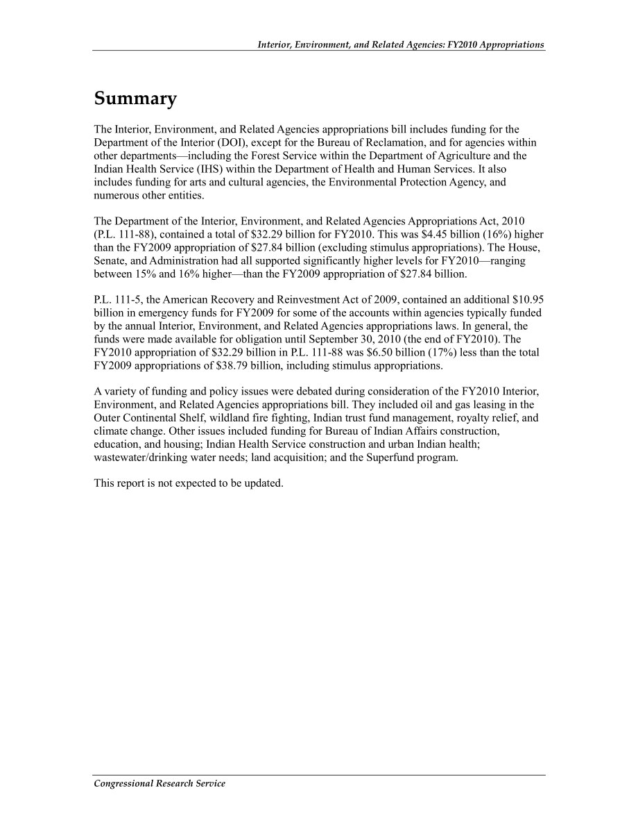 [20100105]R40685_内部、环境和相关机构：2010财年拨款.pdf_第2页