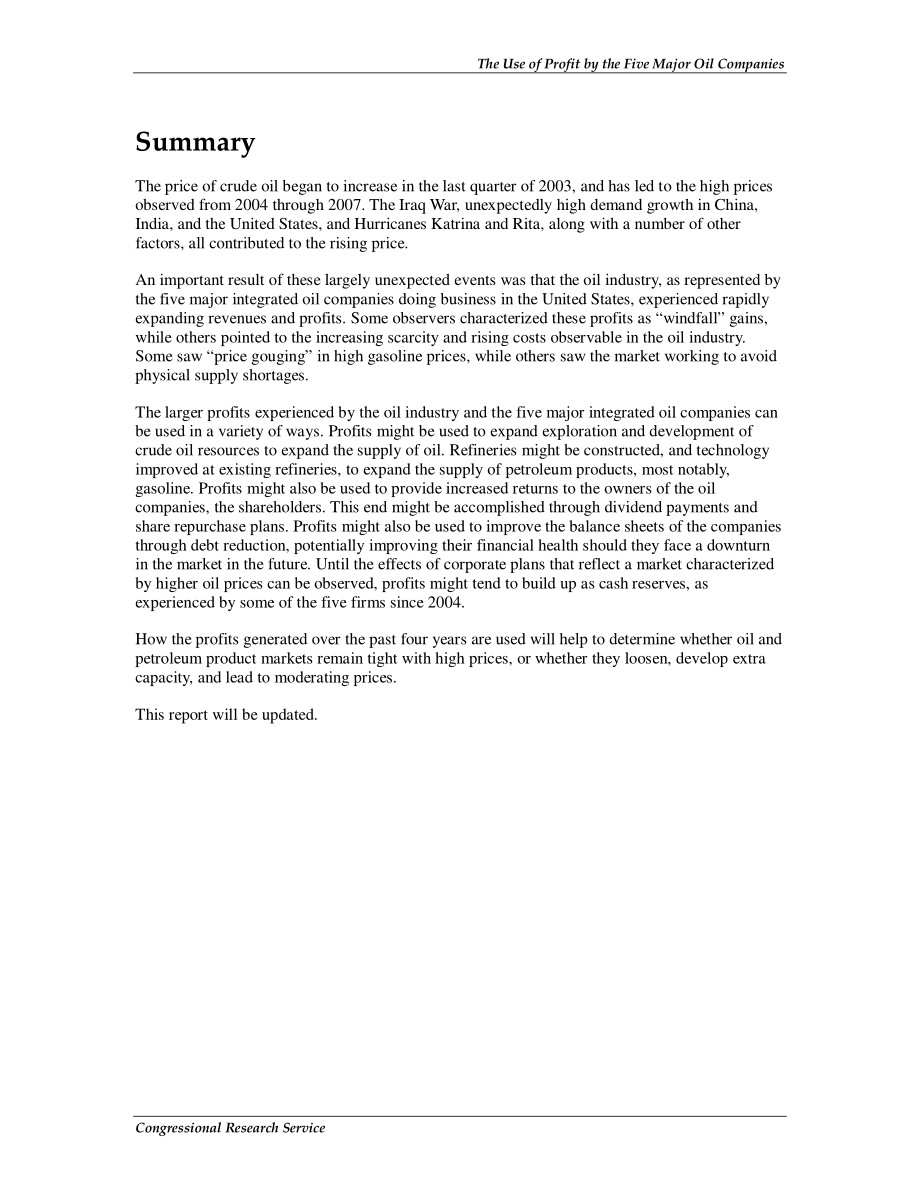 [20080411]RL34044_五大石油公司的利润使用情况.pdf_第2页
