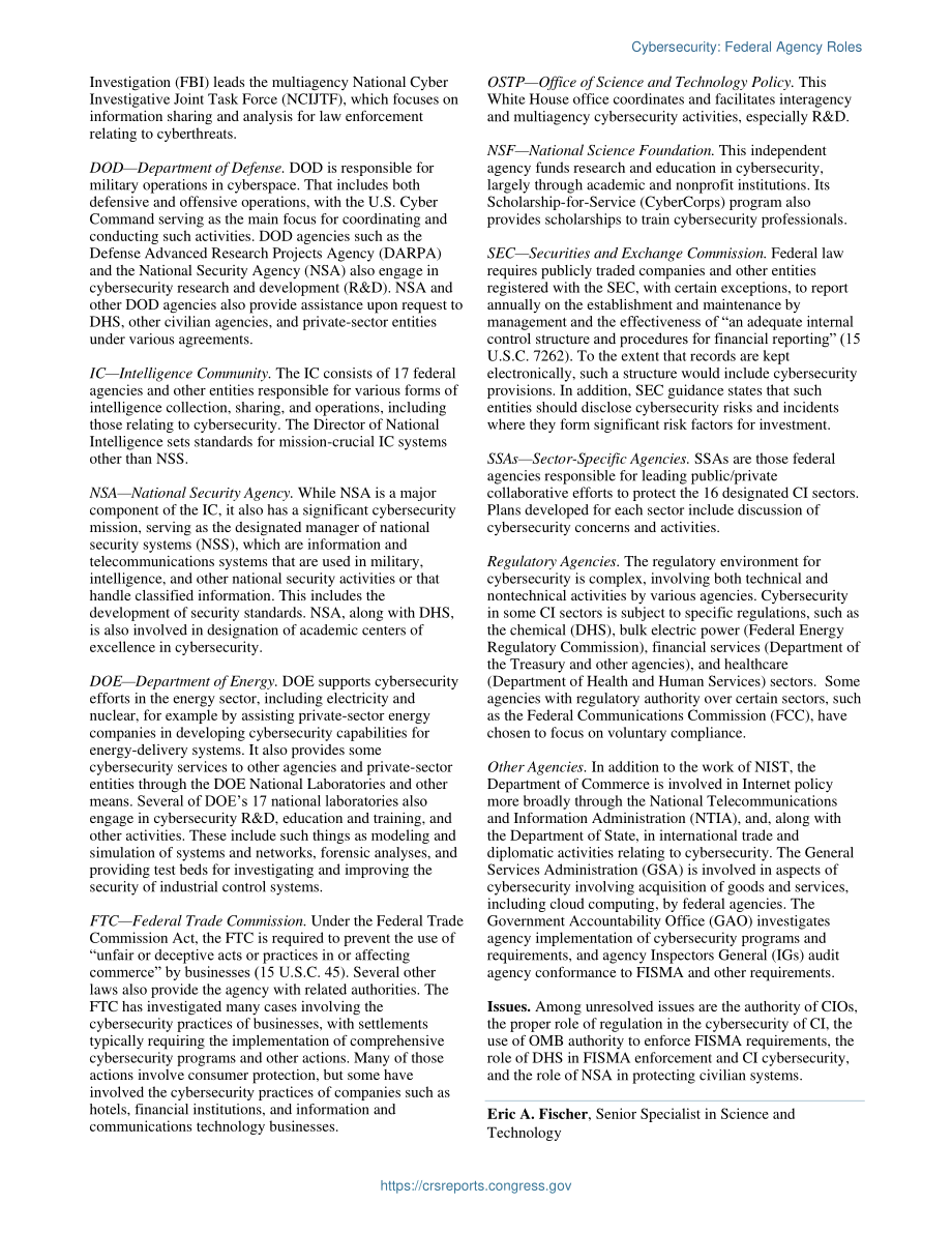 [20170213]IF10602_网络安全：联邦机构角色.pdf_第2页