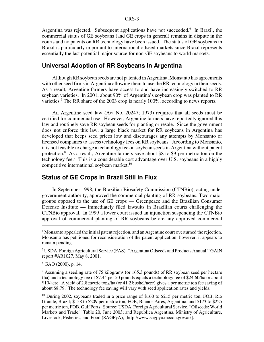 [20031017]RS21558_转基因大豆：南美洲的接受和知识产权问题.pdf_第3页