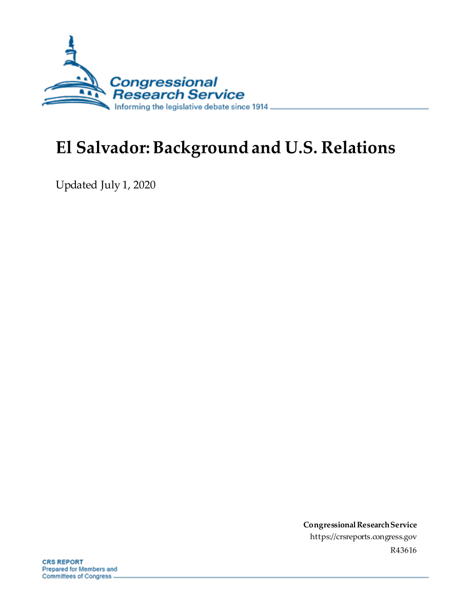 [20200701]R43616_萨尔瓦多：背景和美国关系.pdf_第1页