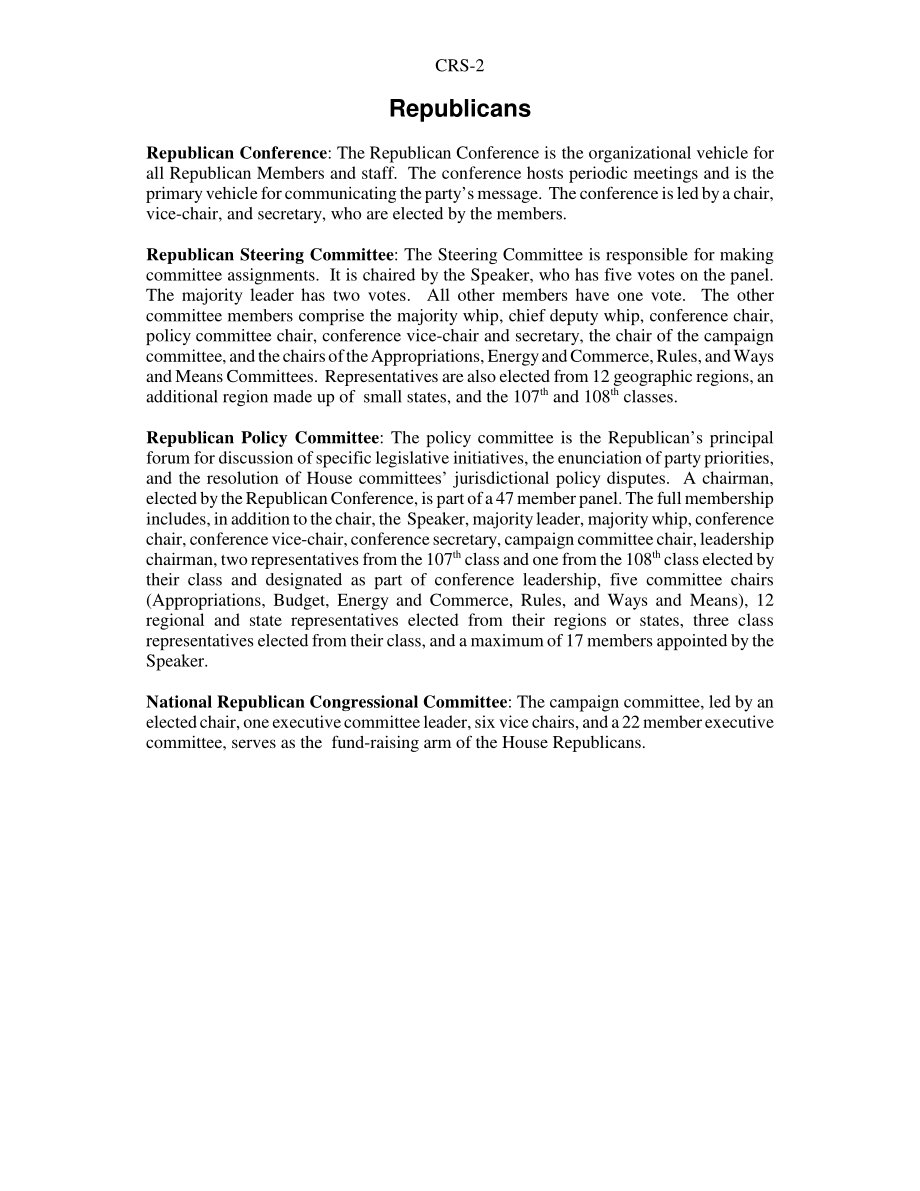 [20030710]RS20930_众议院领导结构：党组织概况.pdf_第2页