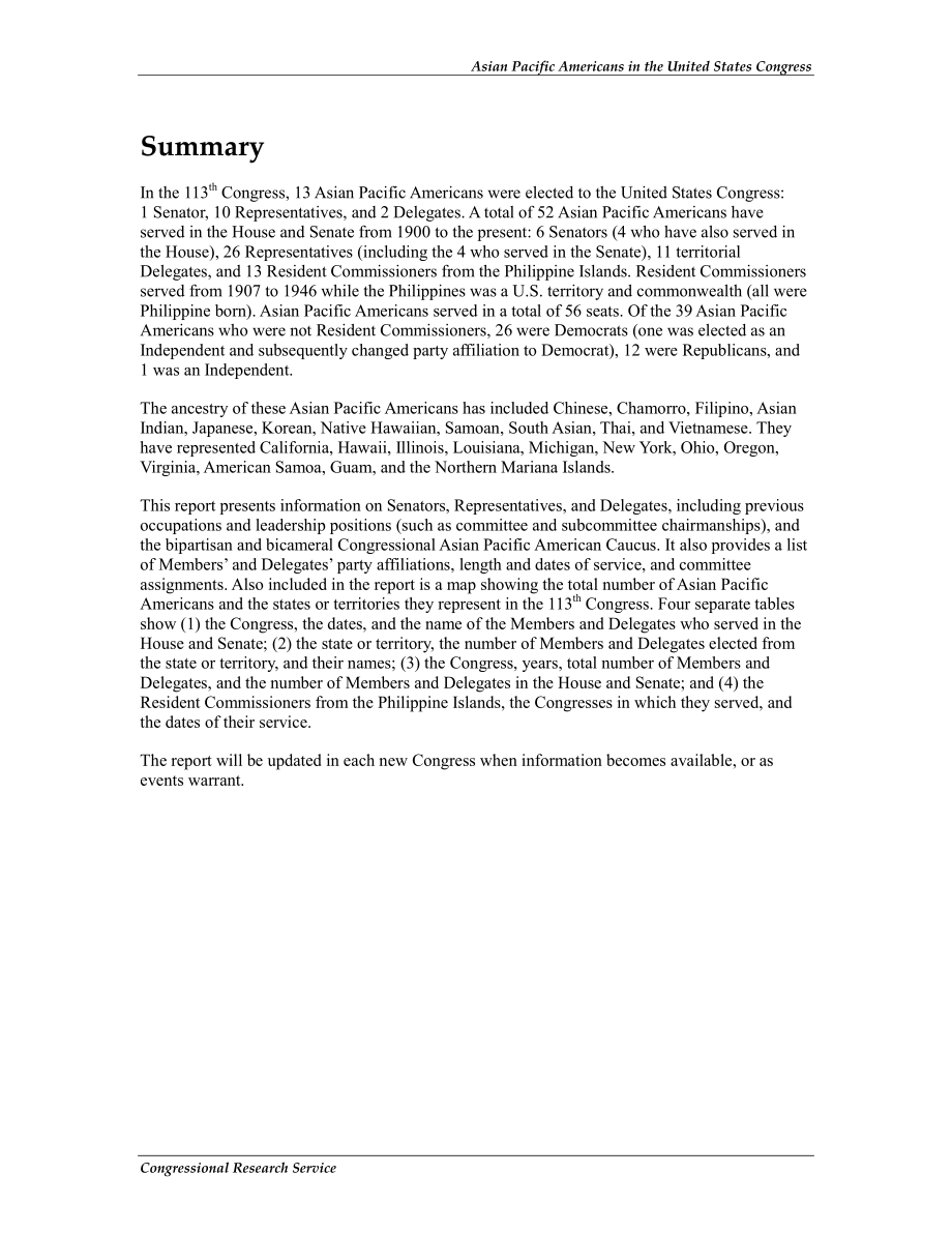 [20130612]97-398_美国国会中的亚太裔美国人.pdf_第2页