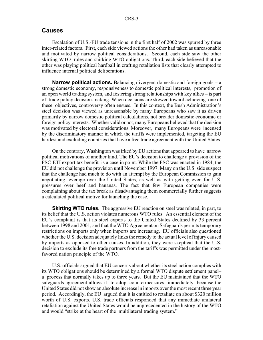 [20020926]RS21223_美欧贸易紧张：原因、后果和可能的治疗方法.pdf_第3页