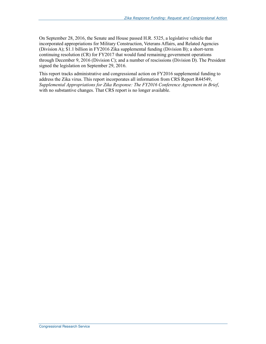 [20160930]R44460_寨卡响应资金：请求和国会行动.pdf_第3页