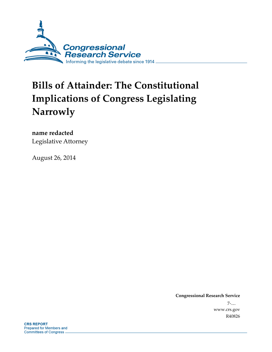 [20140826]R40826_征用权法案：国会狭义立法的宪法含义.pdf_第1页
