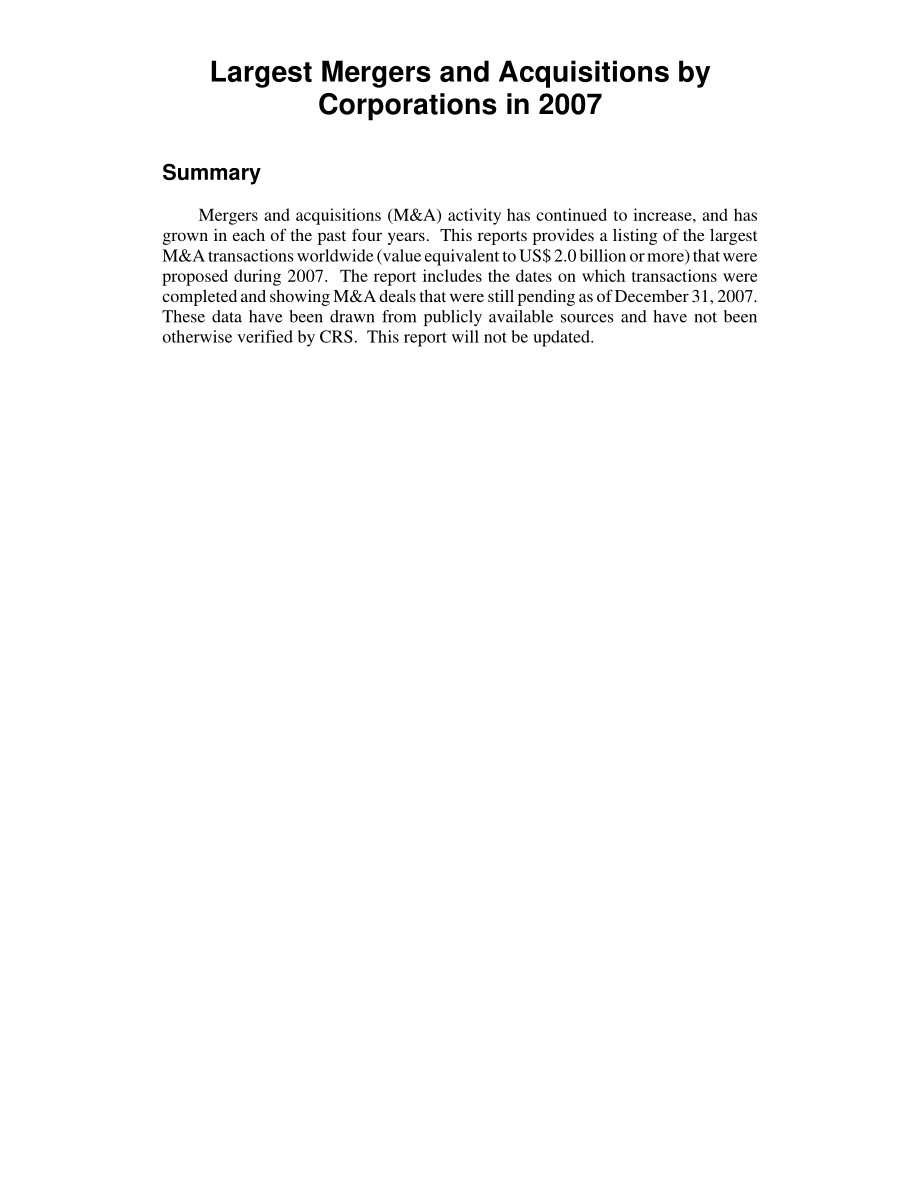[20080214]RL34375_2007年最大的企业并购.pdf_第2页