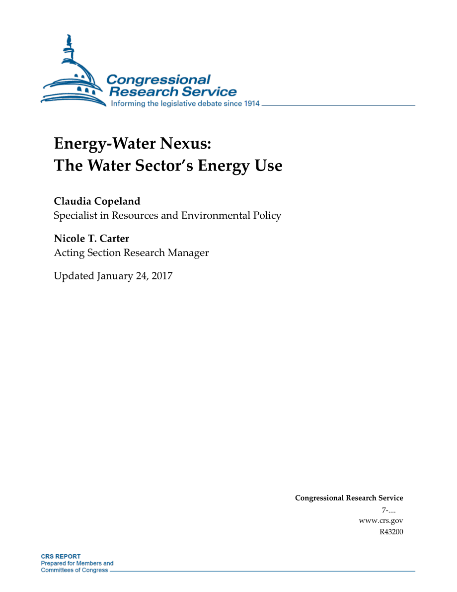 [20170124]R43200_能源-水关系：水务部门的能源使用.pdf_第1页