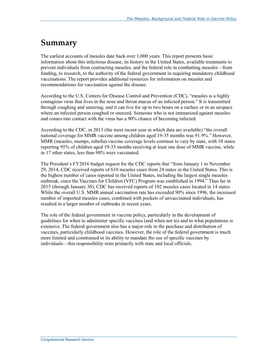 [20150209]R43899_麻疹：背景和联邦在疫苗政策中的作用.pdf_第2页