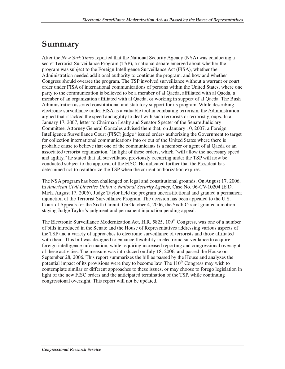 [20070118]RL33637_众议院通过的《电子监控现代化法案》.pdf_第2页