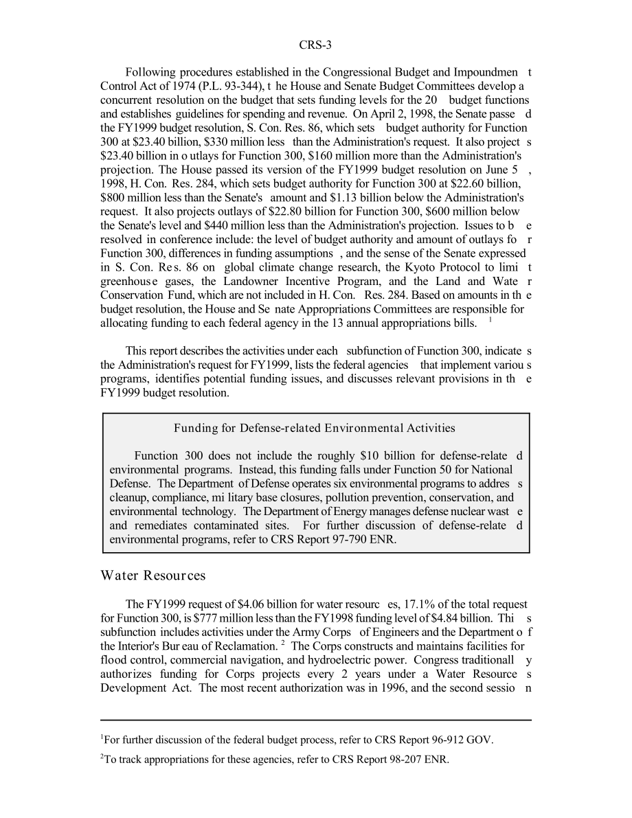 [19980609]98-294_The Natural Resources and Environment Function in the FY1999 Budget 项目和资金说明.pdf_第3页
