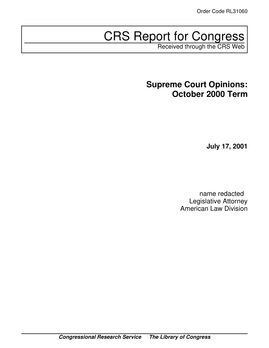 [20010717]RL31060_最高法院意见：2000年10月任期.pdf_第1页