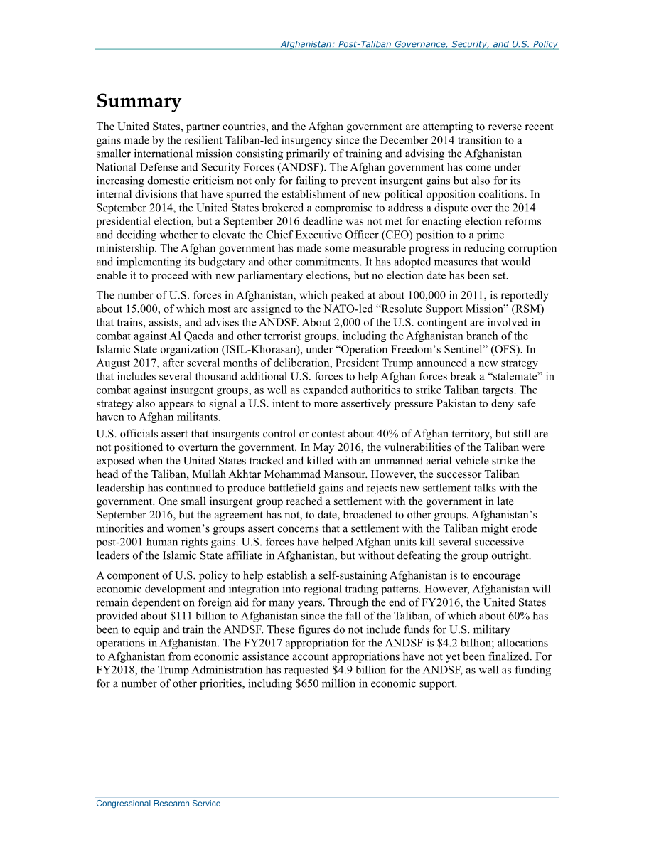 [20171213]RL30588_阿富汗：后塔利班治理、安全和美国政策.pdf_第2页