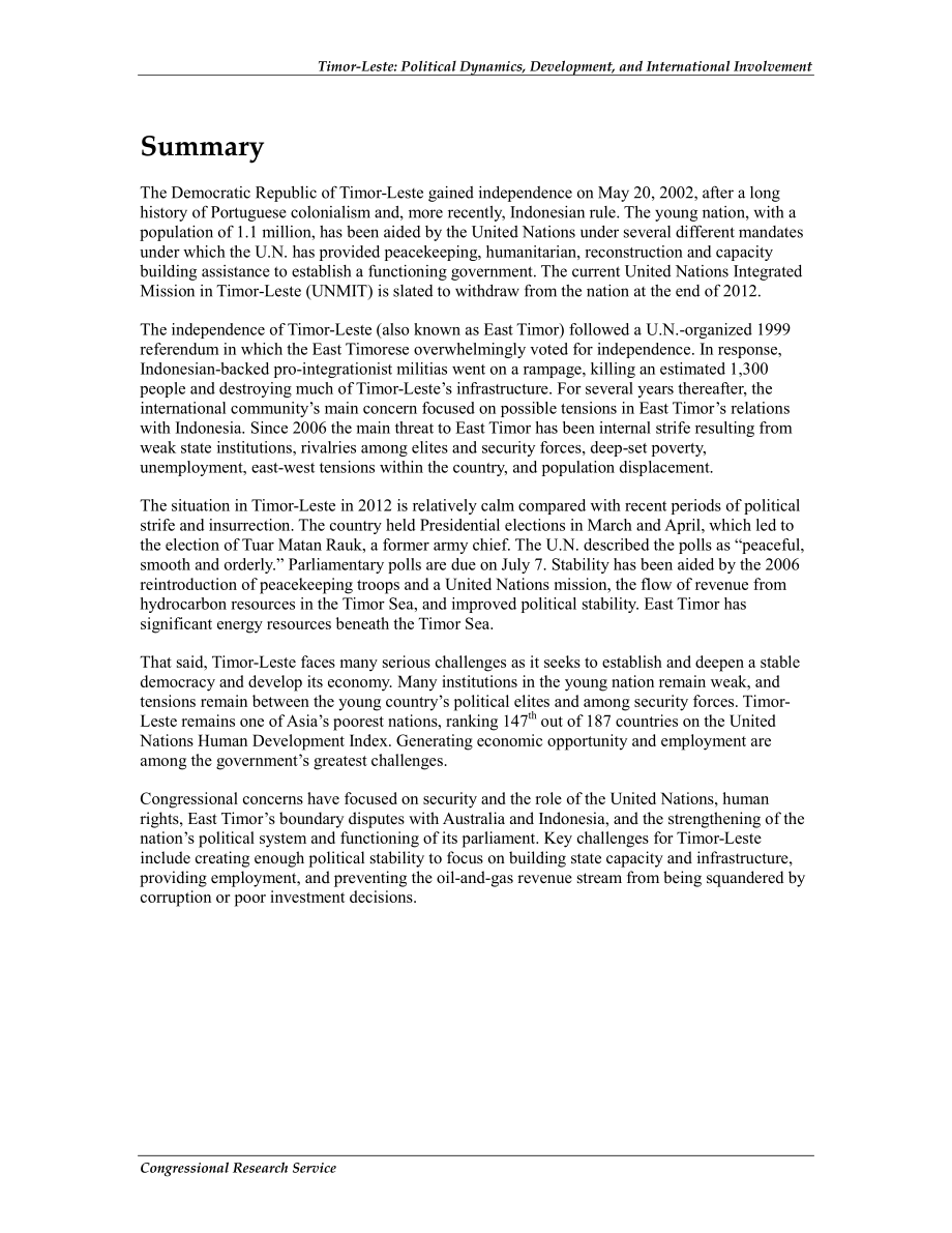 [20120703]R42585_东帝汶：政治动态、发展和国际参与.pdf_第2页