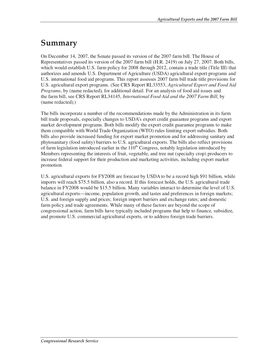 [20080125]RL34227_农业出口和2007年农业法案.pdf_第2页