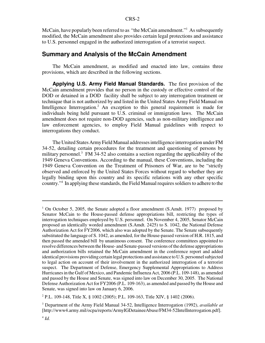 [20060124]RS22312_审讯被拘留者：麦凯恩修正案概述.pdf_第2页