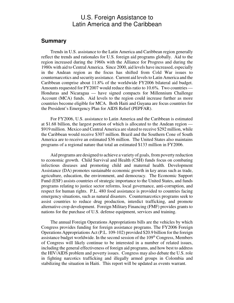[20060328]RL32487_美国对拉丁美洲和加勒比的对外援助.pdf_第2页