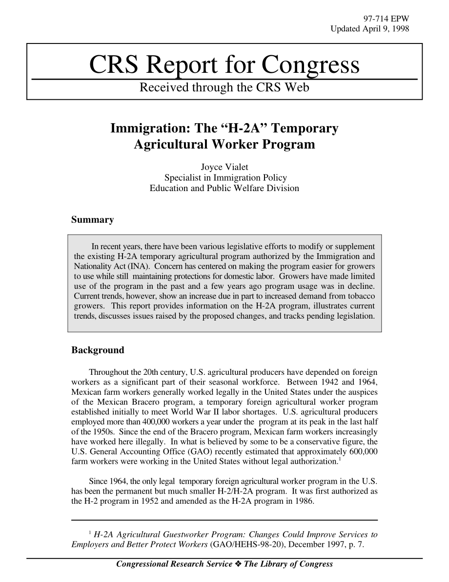 [19980409]97-714EPW_移民：“H-2A”临时农业工人计划.pdf_第1页