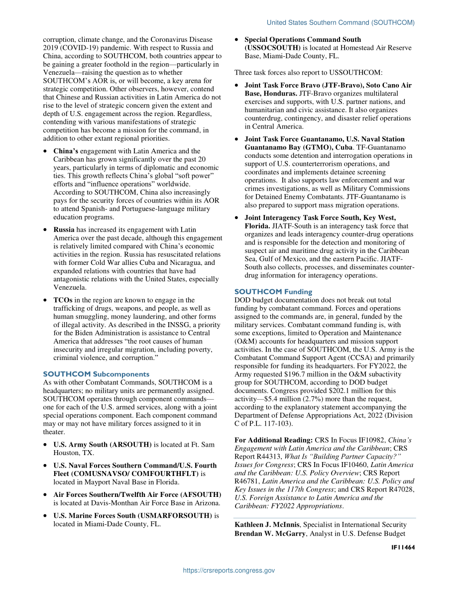 [20220330]IF11464_美国南方司令部（SOUTHCOM）.pdf_第2页