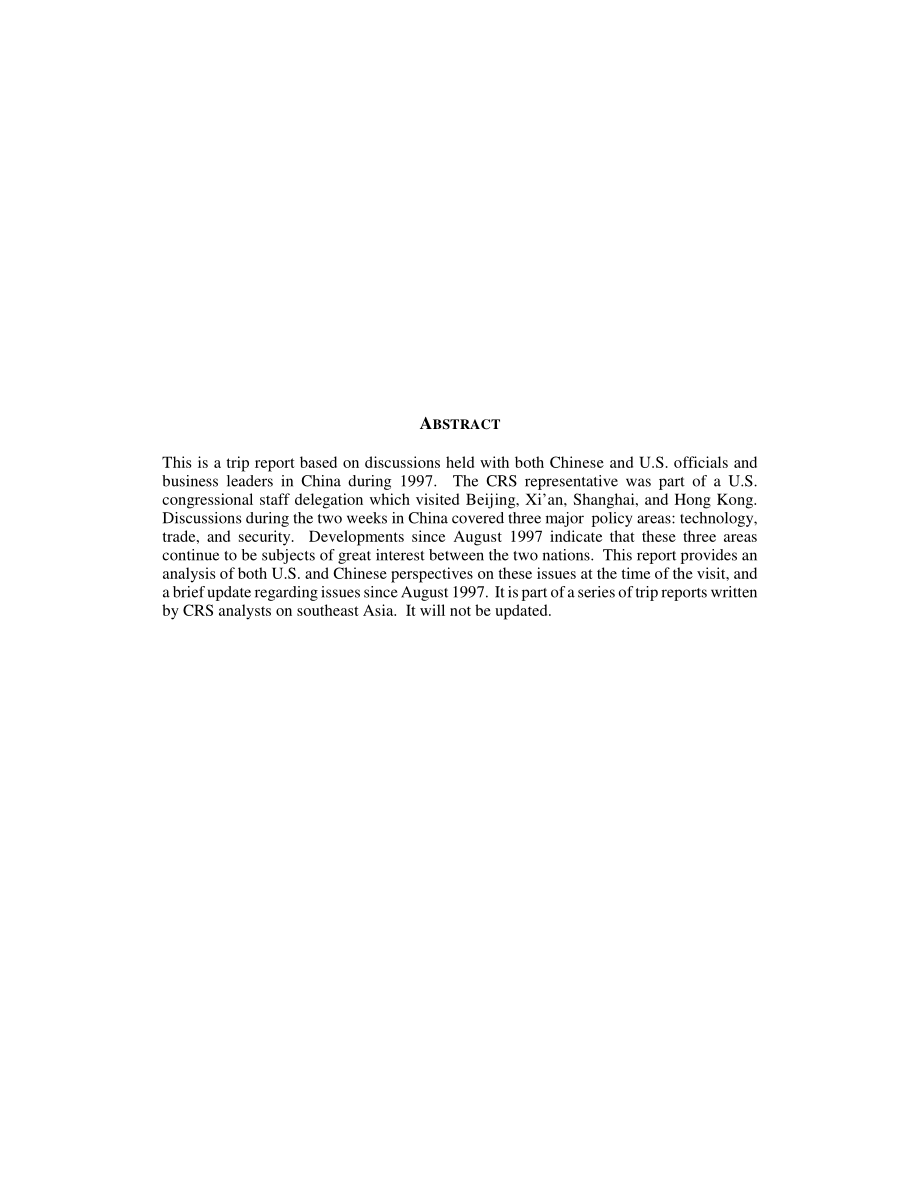 [19980630]98-617_美国和中华人民共和国之间的技术、贸易和安全问题：旅行报告1997年8月.pdf_第2页