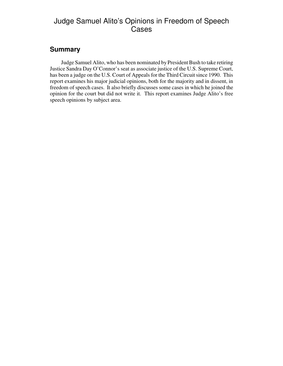 [20051209]RL33182_塞缪尔·阿利托法官在言论自由案件中的观点.pdf_第2页