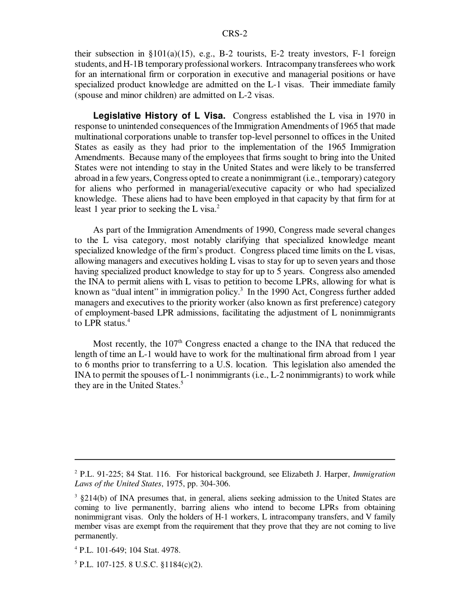 [20030612]RS21543_公司内部转账移民政策（L签证）：问题和立法.pdf_第2页