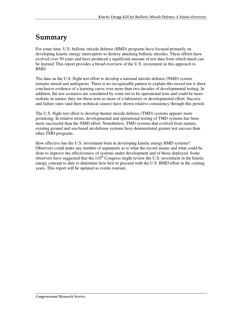[20070105]RL33240_弹道导弹防御动能杀伤：状态概述.pdf_第2页