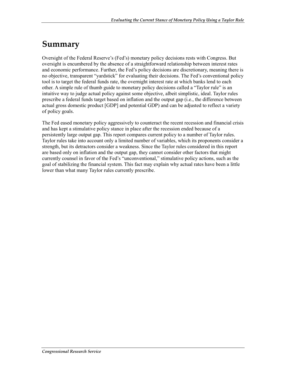 [20120130]RS21821_用泰勒规则评估当前的货币政策立场.pdf_第2页