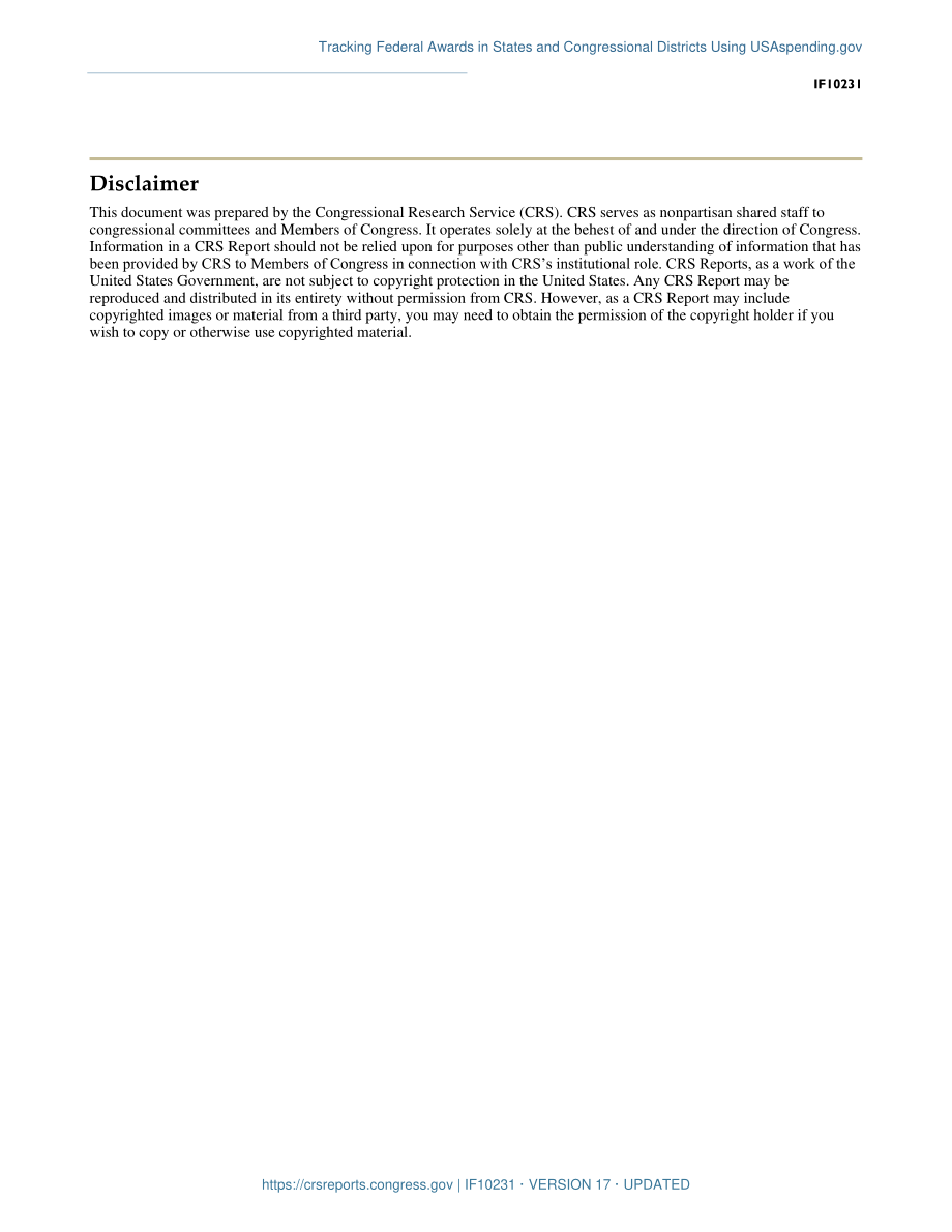 [20220426]IF10231_使用USAPending跟踪各州和国会选区的联邦奖励政府.pdf_第3页