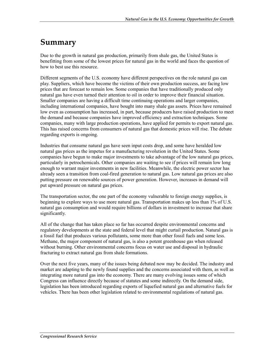 [20121106]R42814_美国经济中的天然气：增长机会 .pdf_第2页