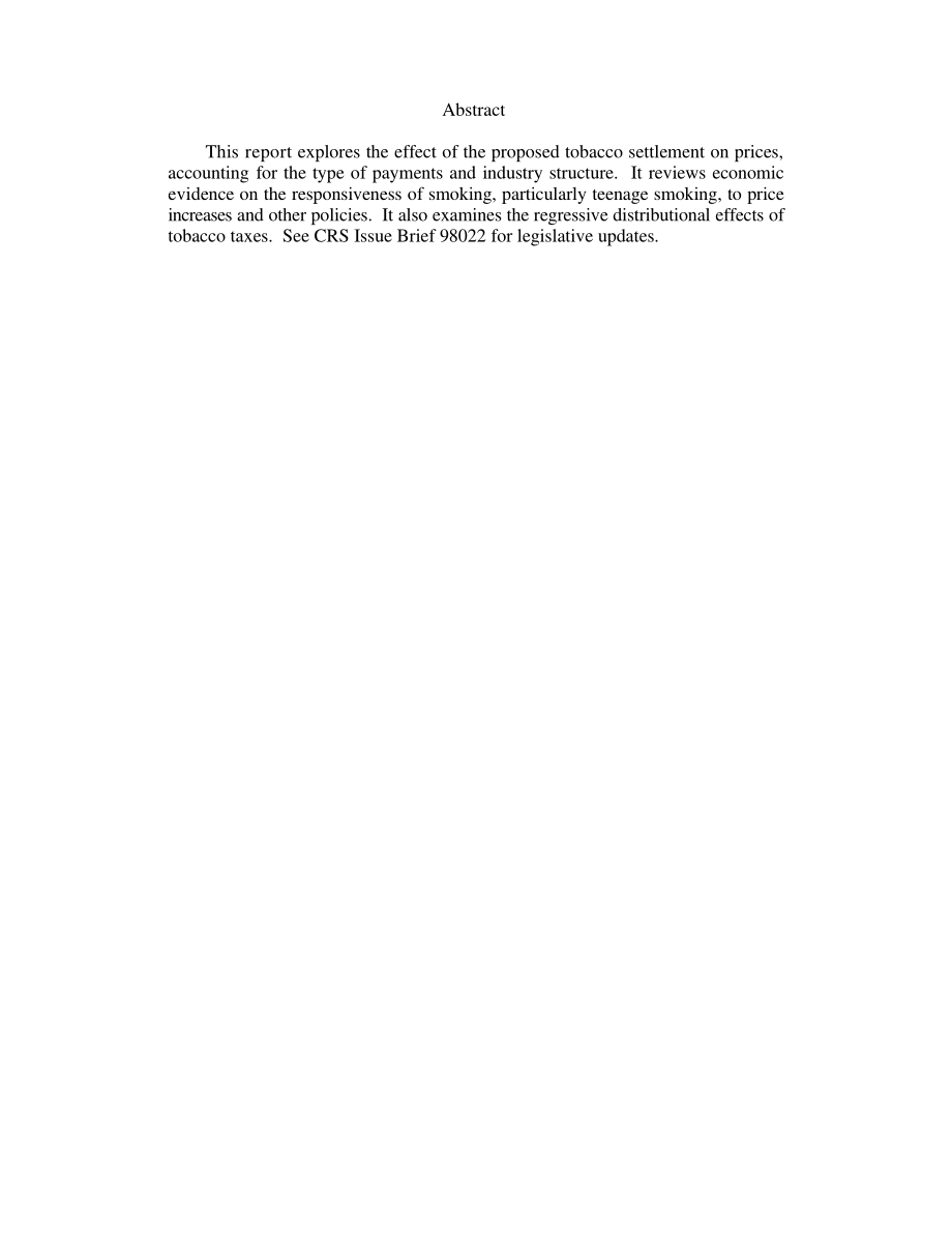 [19980505]97-995E_拟议烟草和解：对价格、吸烟行为和收入分配的影响.pdf_第2页