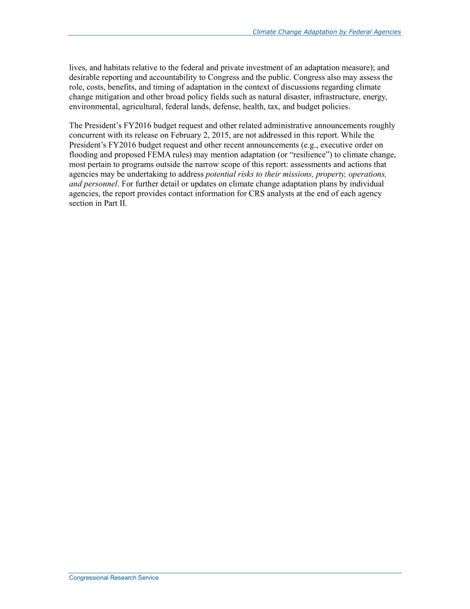 [20150223]R43915_联邦机构的气候变化适应：国会计划和议题分析.pdf_第3页
