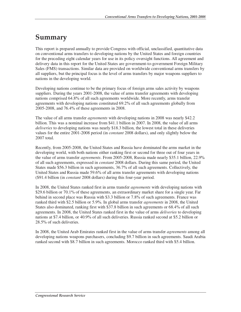 [20090904]R40796_2001-2008年向发展中国家转让常规武器.pdf_第2页