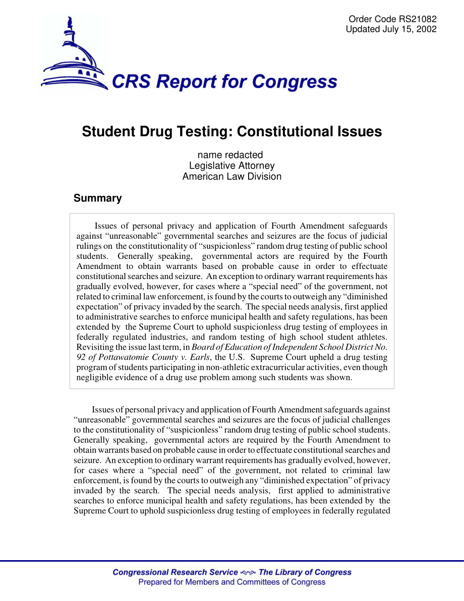 [20020715]RS21082_学生药物检测：宪法问题.pdf_第1页
