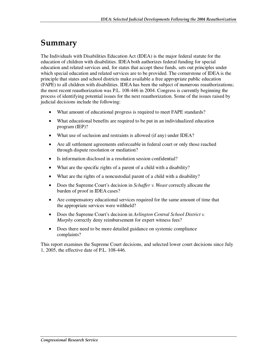 [20110504]R40521_《残疾人教育法》（IDEA）：2004年重新授权后的部分司法发展.pdf_第2页