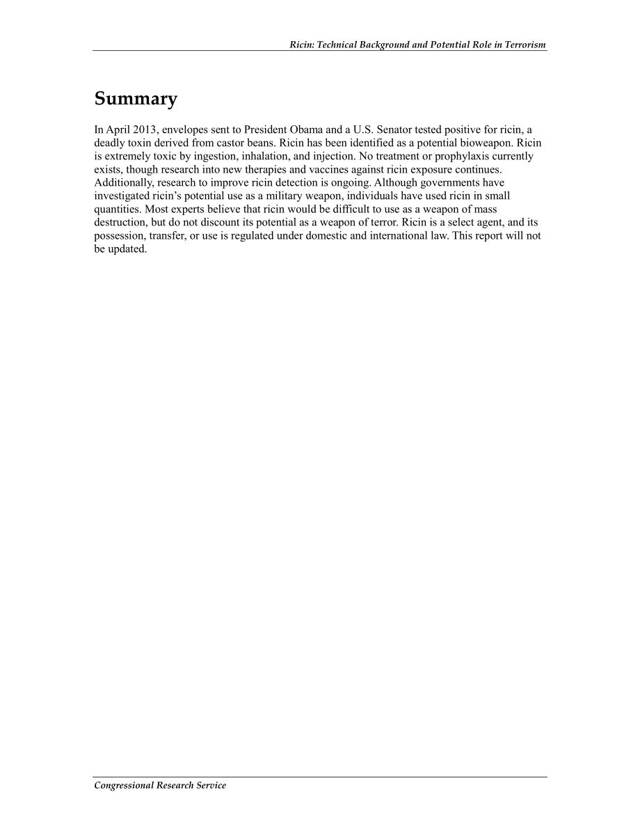 [20130419]RS21383_蓖麻毒素：技术背景和在恐怖主义中的潜在作用.pdf_第2页