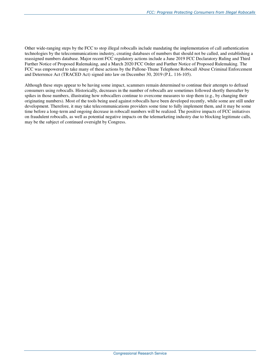 [20200410]R46311_联邦通信委员会：保护消费者免受非法机器人攻击的进展.pdf_第3页