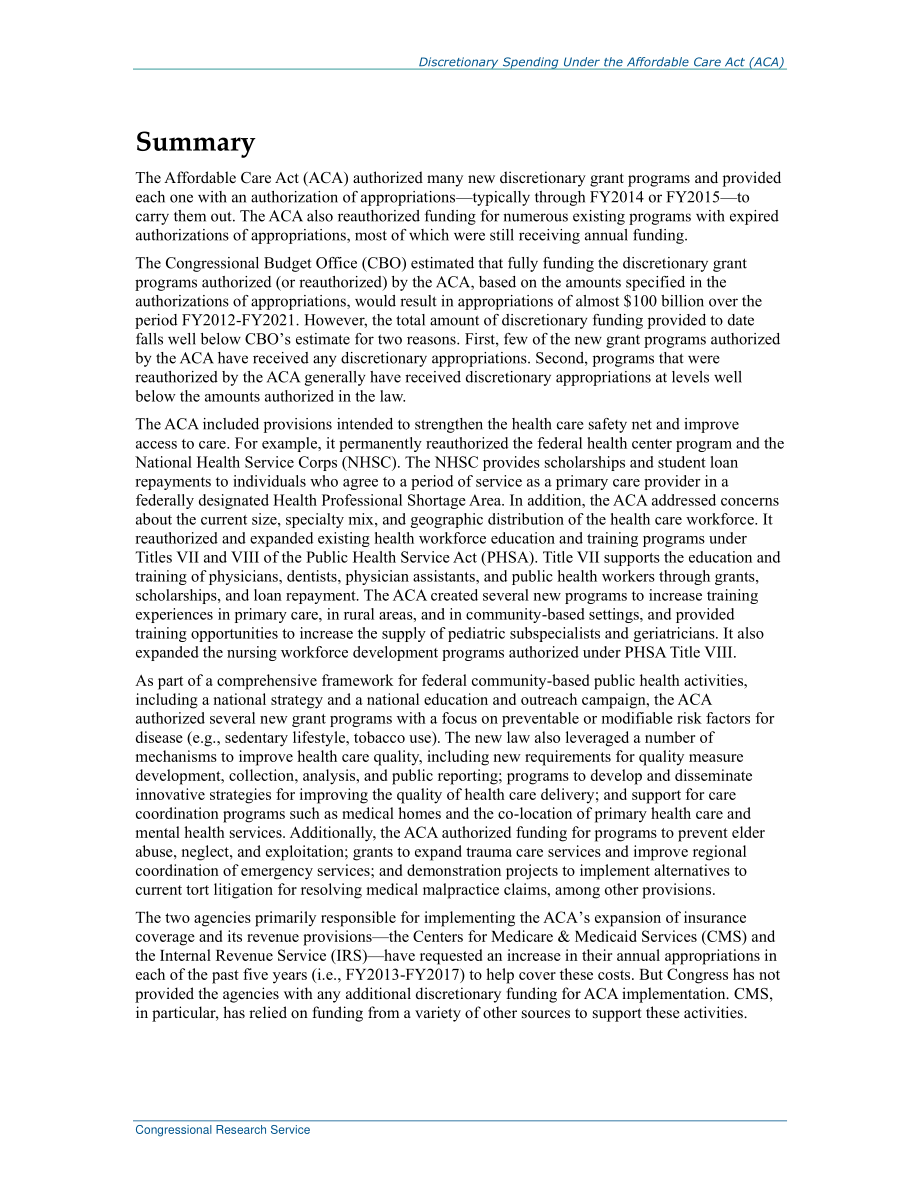 [20170208]R41390_《平价医疗法案》（ACA）规定的可自由支配支出.pdf_第2页