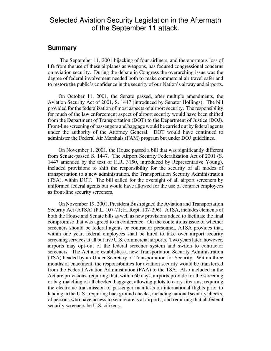 [20011214]RL31150_9·11袭击后的部分航空安全立法.pdf_第2页