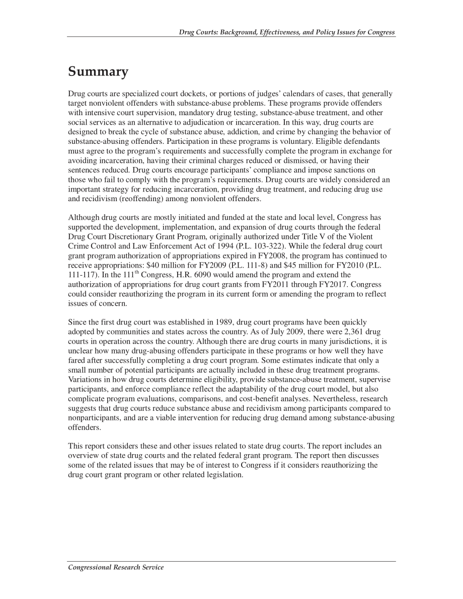 [20101012]R41448_毒品法庭：国会背景、效力和政策问题.pdf_第2页