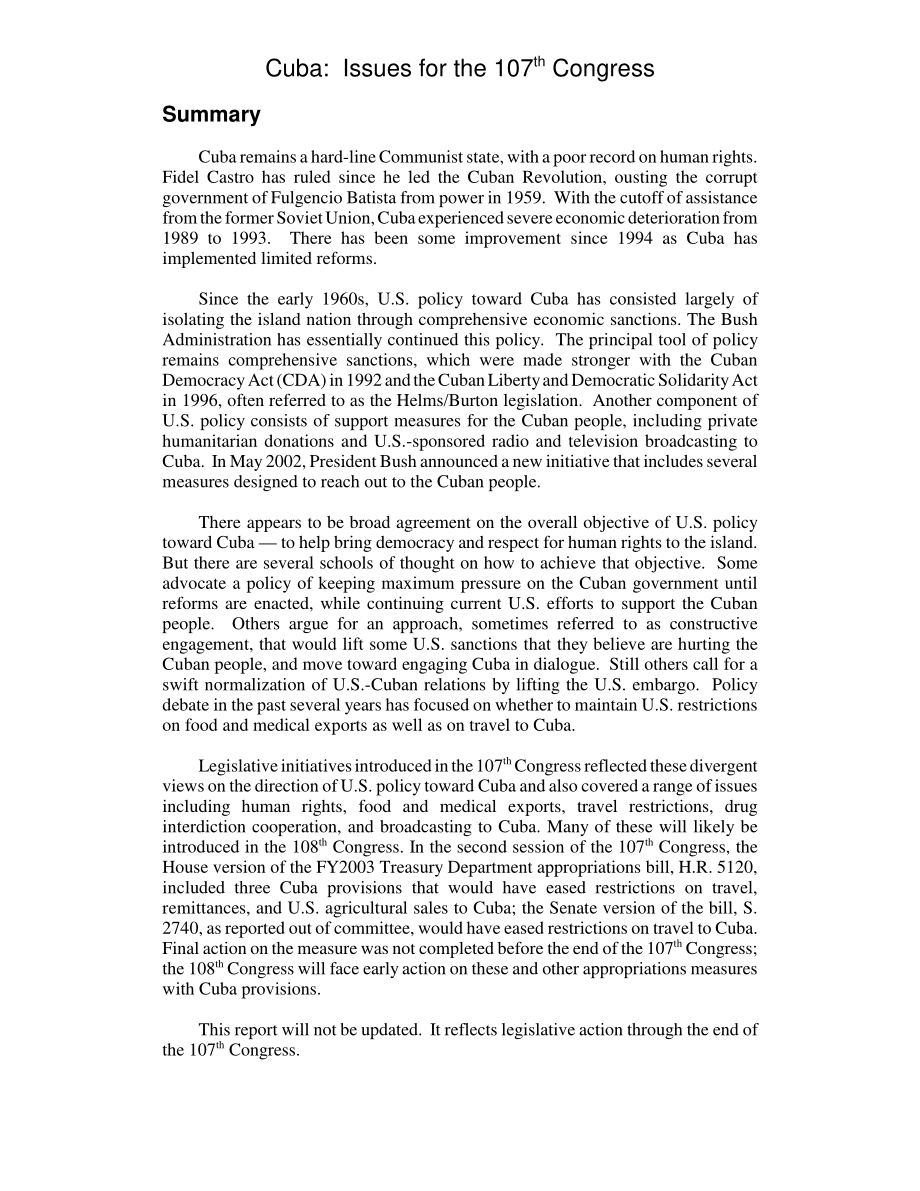 [20030106]RL30806_古巴：第107届国会议题.pdf_第2页