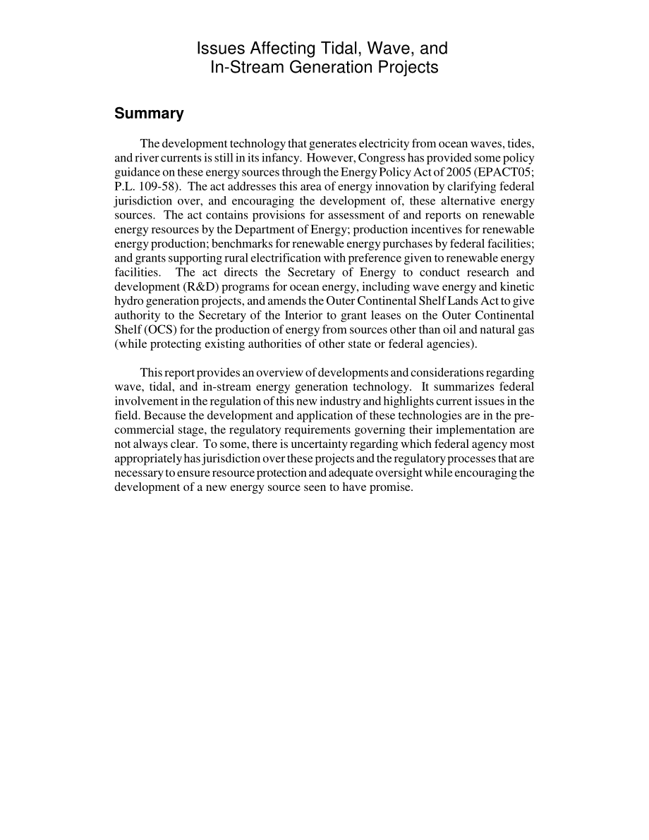 [20081126]RL33883_影响潮汐、波浪和河道内发电项目的问题.pdf_第2页